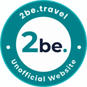 Logo du site non officiel 2be.travel avec les textes "2be.travel" et "2be. Site non officiel